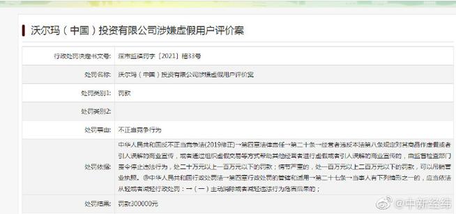 2025新澳门天天开奖免费和沃尔玛被罚28万与沃尔玛被罚28万是真的吗